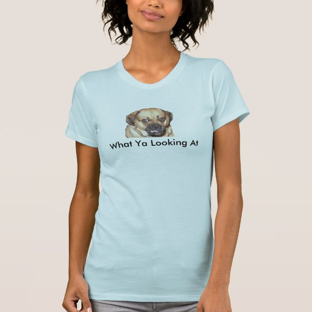 Funny Puggle Dog T-Shirt (Front)