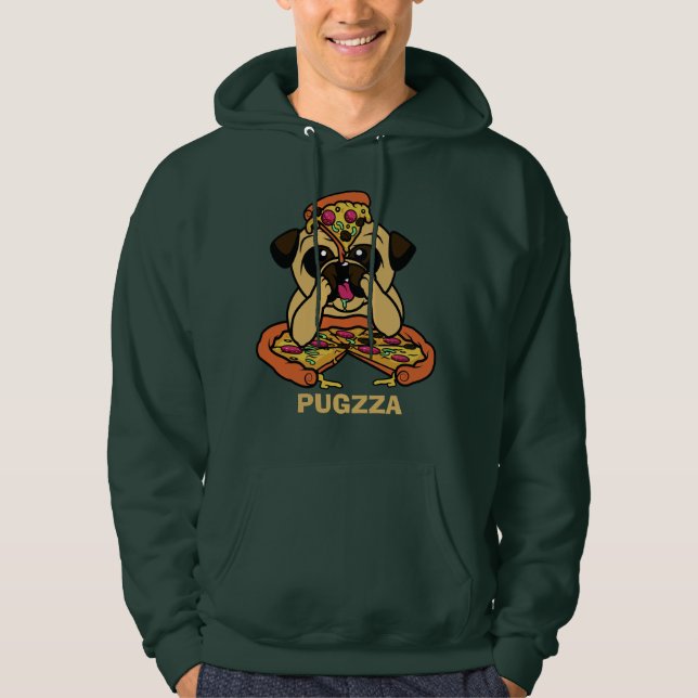 Funny PUGZZA (Pizza) shirts & jackets (Front)