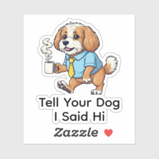 Funny Puli Dog Business Suit Coffee 