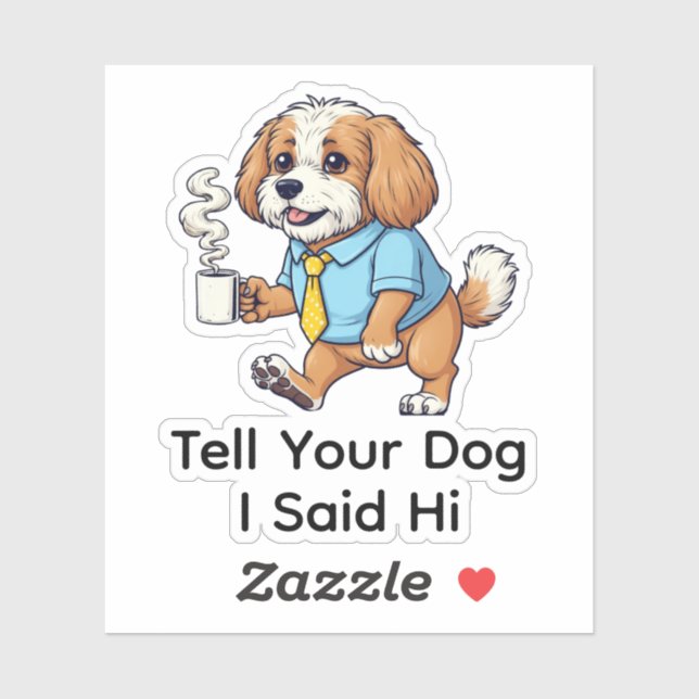 Funny Puli Dog Business Suit Coffee  (Sheet)