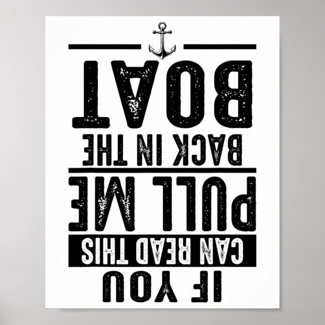 Funny Pull Me Back In The Boat Cool Lake Boating O Poster (Front)