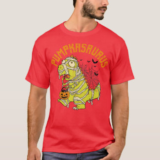 Funny Pumpkasaurus Pumpkin Dinosaur Mommy Hallowee T-Shirt