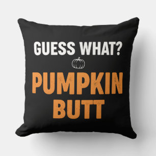 Funny Pumpkin Butt Halloween Design Cushion