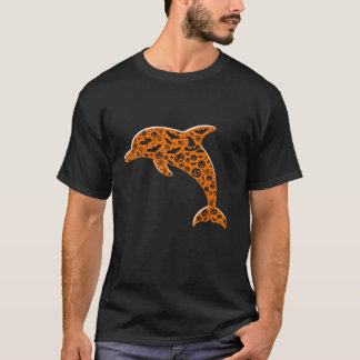 Funny Pumpkin Dolphin Candy Halloween Mens Womens T-Shirt