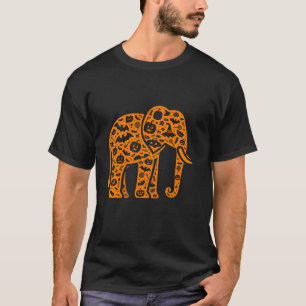 Funny Pumpkin Elephant Candy Halloween Mens Womens T-Shirt