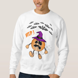 Funny Pumpkin escapes ghost bats Sweatshirt