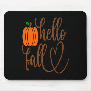 funny Pumpkin face Halloween Hello Fall boys girls Mouse Mat