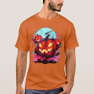 Funny Pumpkin Graphic Men Kids Women Halloween 1 T-Shirt
