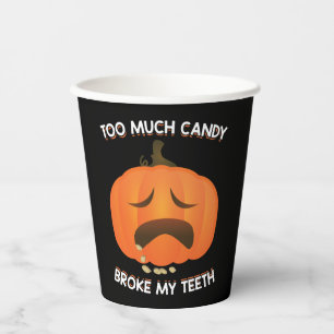 Funny Pumpkin Halloween Candy Gift Paper Cups