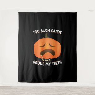 Funny Pumpkin Halloween Candy Gift Tapestry