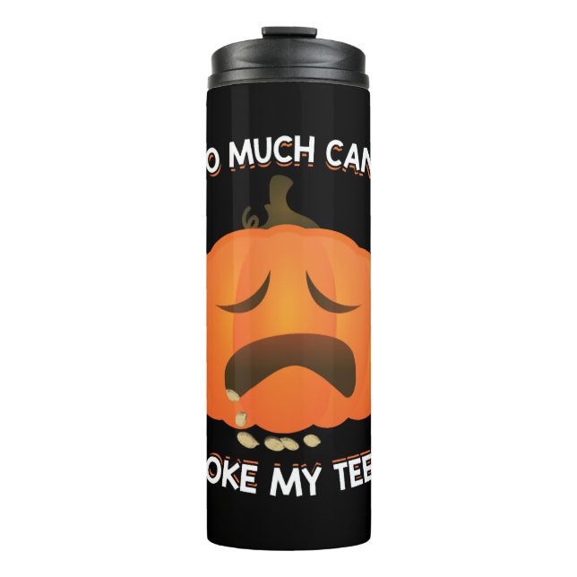 Funny Pumpkin Halloween Candy Gift Thermal Tumbler (Front)