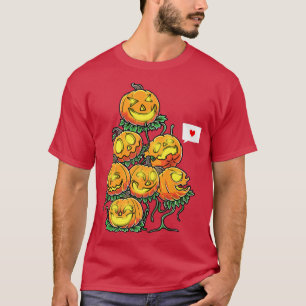 Funny Pumpkin Halloween Jack O Lantern Scary Spook T-Shirt