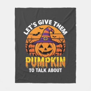 Funny Pumpkin Halloween Pun Design2 (1)_1 Fleece Blanket