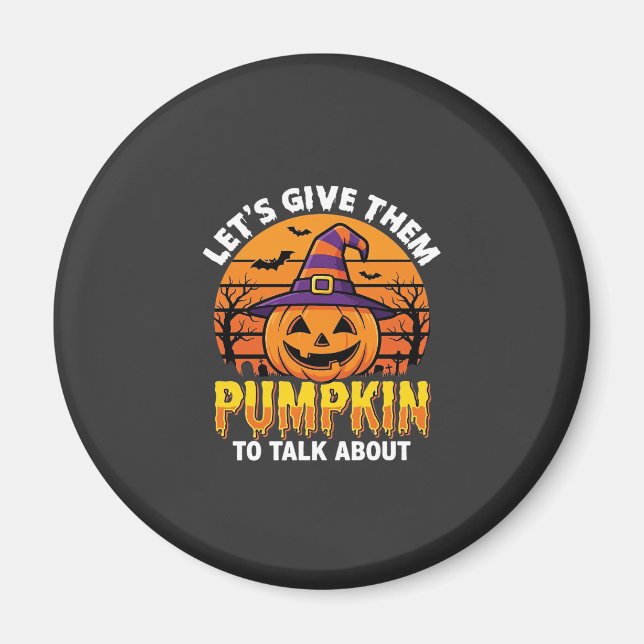 Funny Pumpkin Halloween Pun Design2 (1)_1 Magnet (Front)