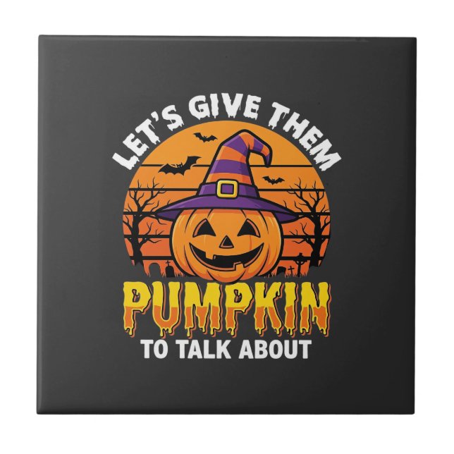 Funny Pumpkin Halloween Pun Design2 (1)_1 Tile (Front)