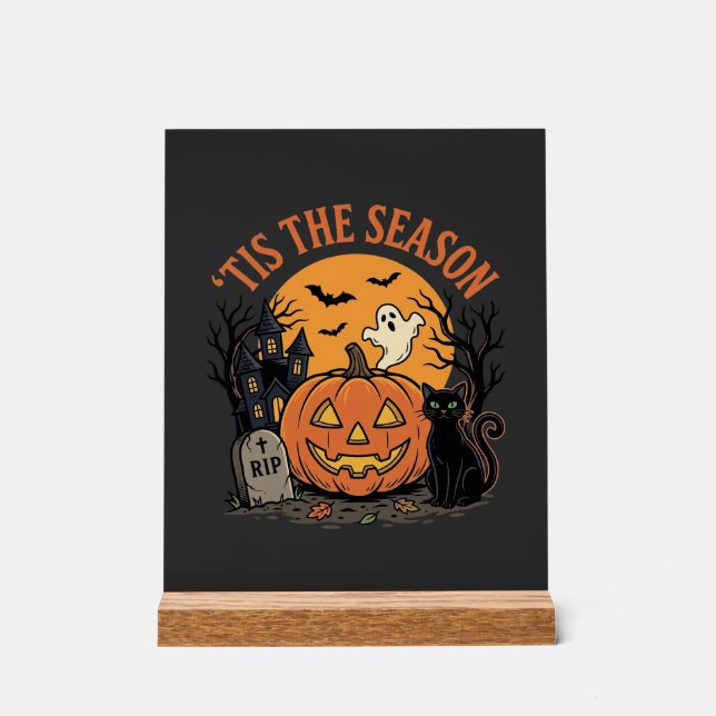 Funny Pumpkin Halloween Pun Design2 (2)_1 Acrylic Sign (Front)