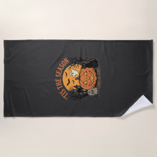 Funny Pumpkin Halloween Pun Design2 (2)_1 Beach Towel
