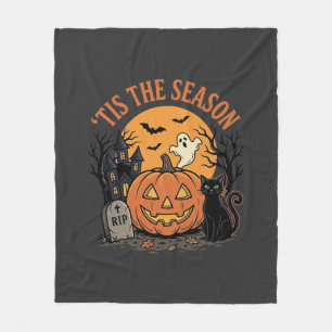 Funny Pumpkin Halloween Pun Design2 (2)_1 Fleece Blanket