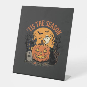 Funny Pumpkin Halloween Pun Design2 (2)_1 Pedestal Sign