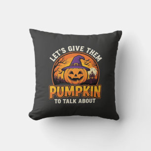 Funny Pumpkin Halloween Pun Design_1 Cushion