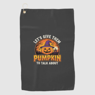Funny Pumpkin Halloween Pun Design_1 Golf Towel