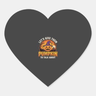 Funny Pumpkin Halloween Pun Design_1 Heart Sticker