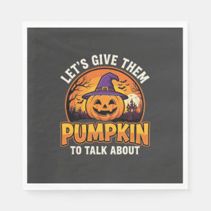 Funny Pumpkin Halloween Pun Design_1 Napkin