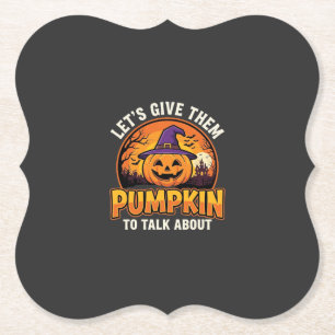 Funny Pumpkin Halloween Pun Design_1 Paper Coaster