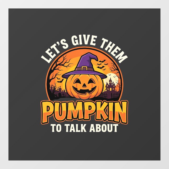 Funny Pumpkin Halloween Pun Design_1 Window Cling (Sheet)