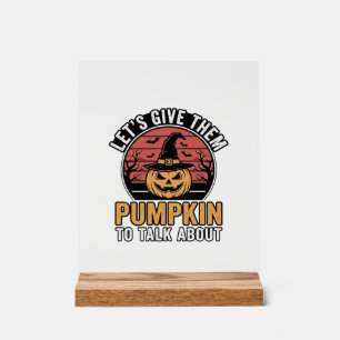 Funny Pumpkin Halloween Vintage Shirt Design_1 Acrylic Sign