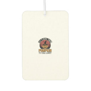 Funny Pumpkin Halloween Vintage Shirt Design_1 Car Air Freshener