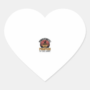 Funny Pumpkin Halloween Vintage Shirt Design_1 Heart Sticker