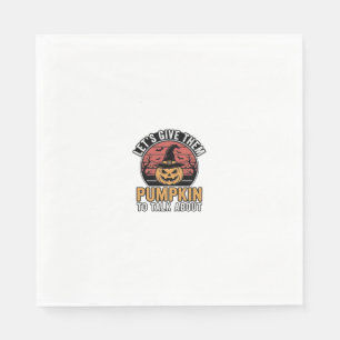 Funny Pumpkin Halloween Vintage Shirt Design_1 Napkin