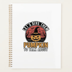 Funny Pumpkin Halloween Vintage Shirt Design_1 Planner