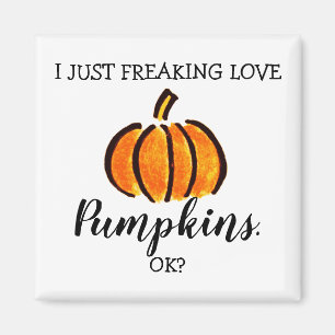Funny Pumpkin Love Fall Season Magnet