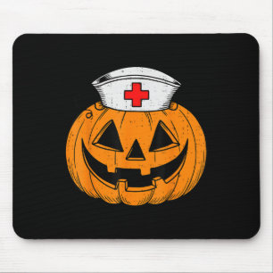 Funny Pumpkin Nurse Y Halloween Costume Rn Cna Icu Mouse Mat