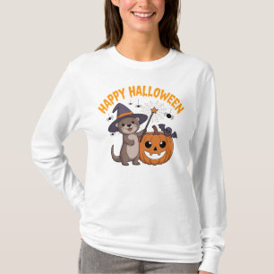 Funny Pumpkin Otter Lover Happy Halloween 2025 T-Shirt