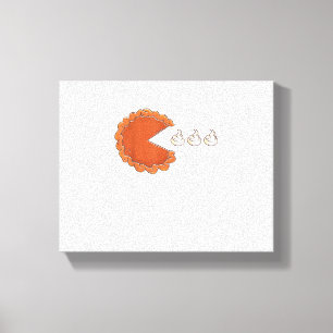 Funny Pumpkin Pie Eating Whipped Cream 2020 Thanks Canvas Print