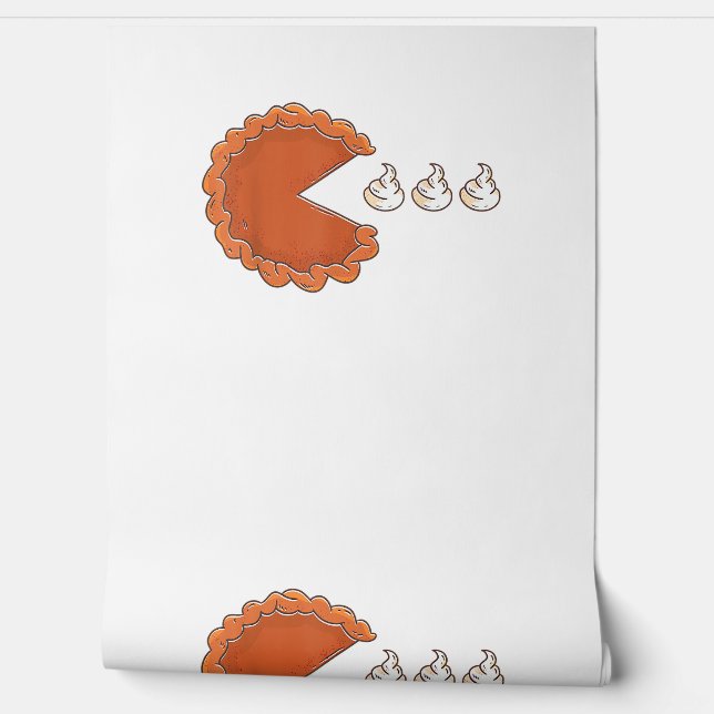 Funny Pumpkin Pie Eating Whipped Cream 2020 Thanks Wallpaper (Unrolling)
