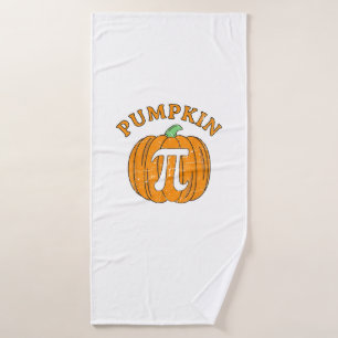 Funny Pumpkin Pie Halloween Thanksgiving Pumpkin P Bath Towel