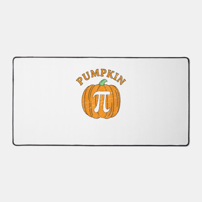 Funny Pumpkin Pie Halloween Thanksgiving Pumpkin P Desk Mat (Front)