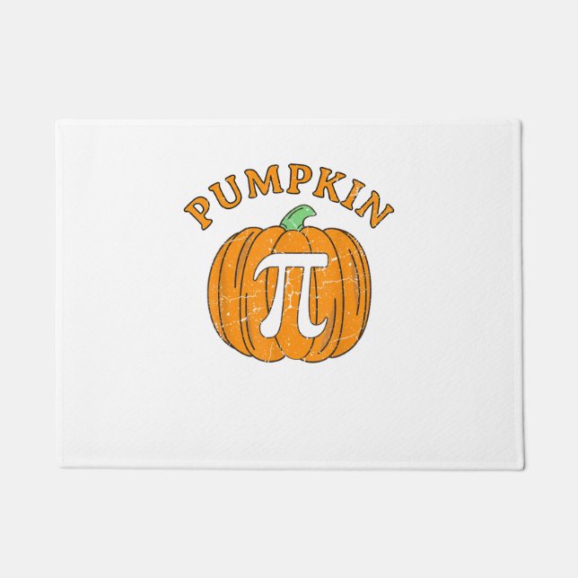 Funny Pumpkin Pie Halloween Thanksgiving Pumpkin P Doormat (Front)