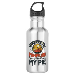 Funny Pumpkin Pie Halloween Vintage Shirt Design_1 532 Ml Water Bottle