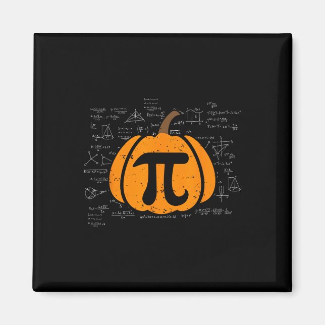 Funny Pumpkin Pie Math Teacher Halloween Thanksgiv Magnet (Front)