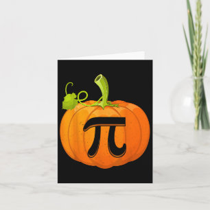 Funny Pumpkin Pie Math Teacher Science Stem Hallow Card