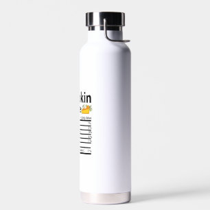 Funny Pumpkin Pie Nutrition Fact for Thanksgiving Water Bottle