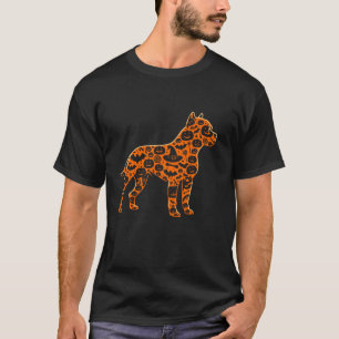 Funny Pumpkin Pitbull Candy Dog Halloween Mens Wom T-Shirt