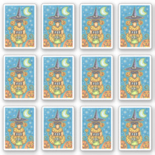 FUNNY PUMPKIN POODLE IN HALLOWEEN WITCH COSTUME