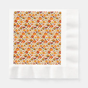 "Funny Pumpkin Print Paper Napkins .