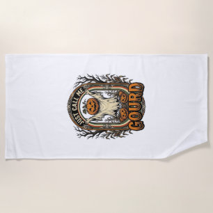 Funny Pumpkin Shirt Vintage Engraving Halloween Co Beach Towel
